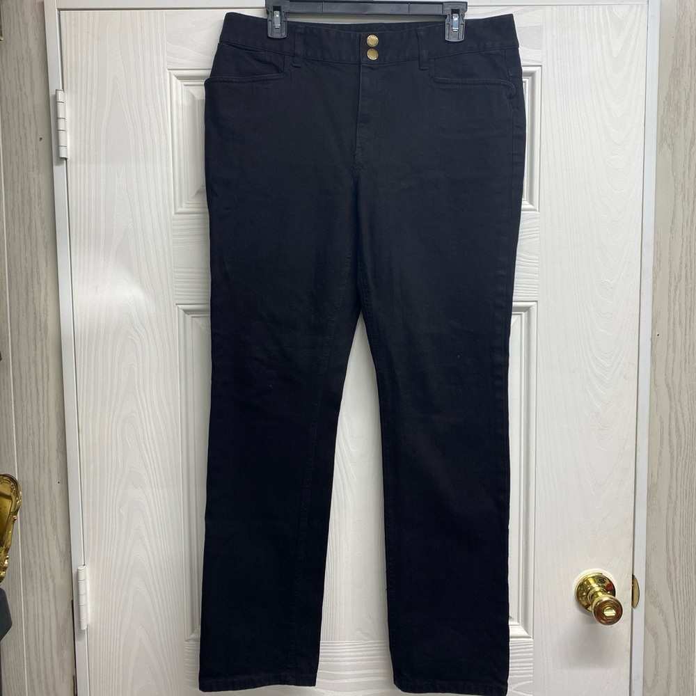 Lauren Jeans Co Ralph Lauren Women's 12 Black Denim Jeans Straight Leg